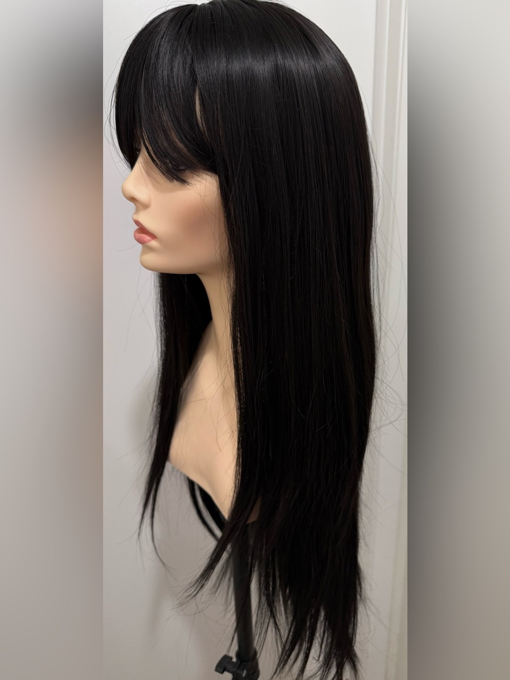 HAIR, 30” Straight with Bangs, Center Part , Jet Black